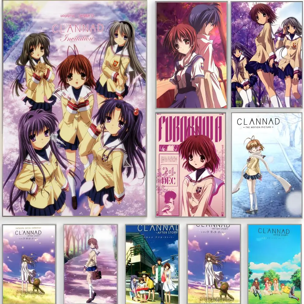 healing anime c-clannad Poster Classic Wall Art  Home Decor  Peel and Stick Unframed