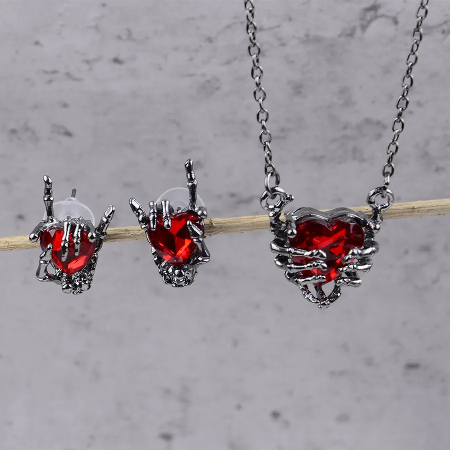 DIY accessories European and American cross-border fashion dark punk diamond-encrusted love jewelry trendy cool versatile high-e