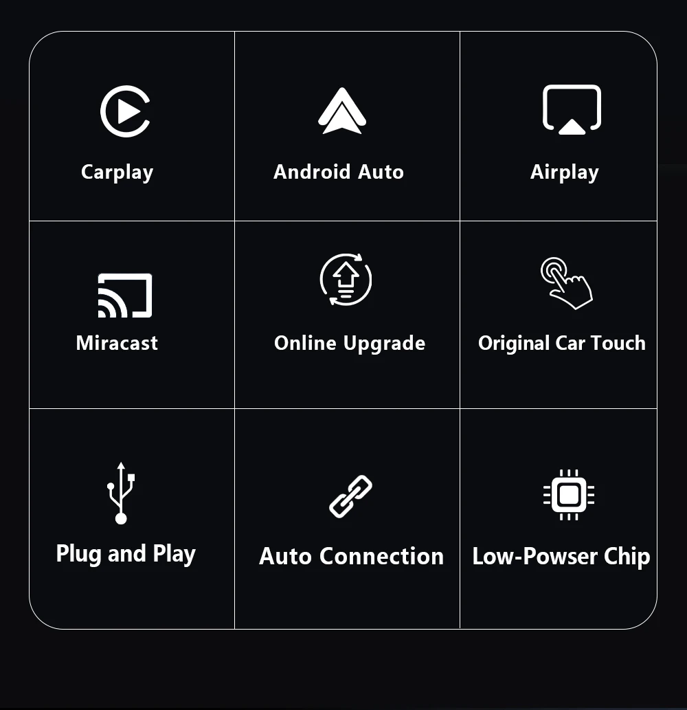4-in-1 Upgrade Carplay Android Auto Adapter USB-Dongle Mirror Link Screen Plug&Play Intelligentes Auto-System für Apple und Android – Detail 4
