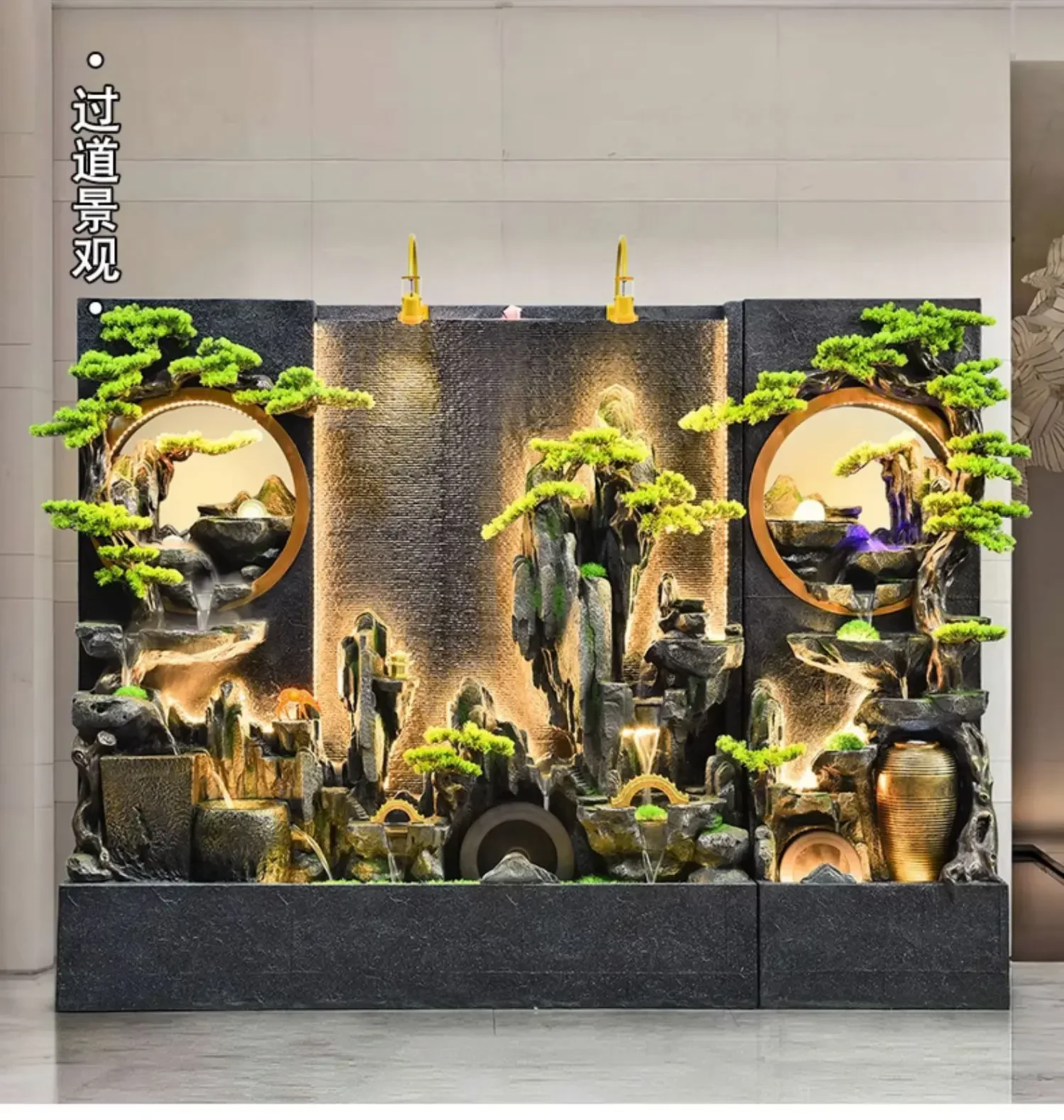 X188 Искусственное украшение для горы и фонтана, водная занавеска, настенная перегородка для отеля, клуба, открытый двор