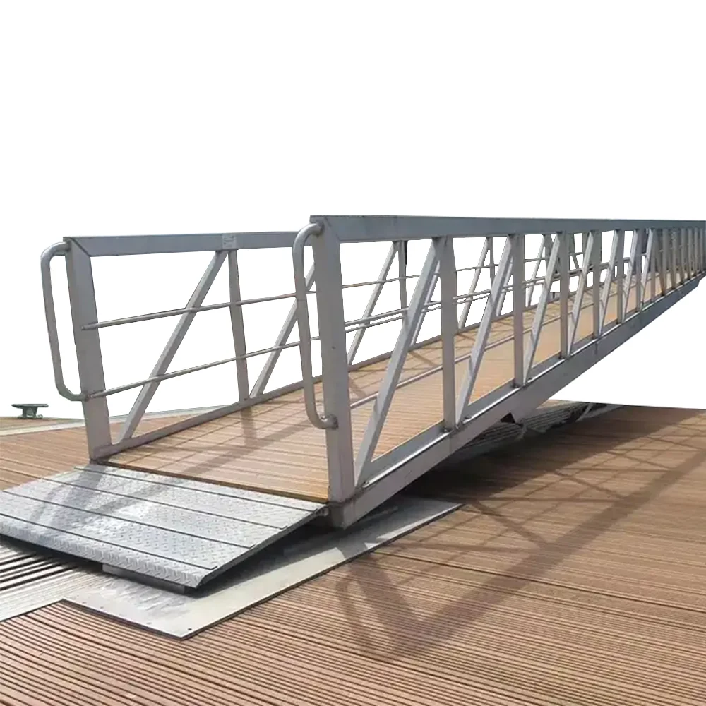 Marine rust-proof gangway with aluminium floating dock gangway ramp for sale