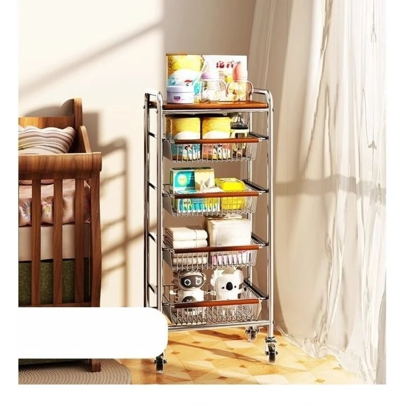 رف تخزين عربة الوجبات الخفيفة على الأرض، رف مطبخ متعدد الطبقات #2