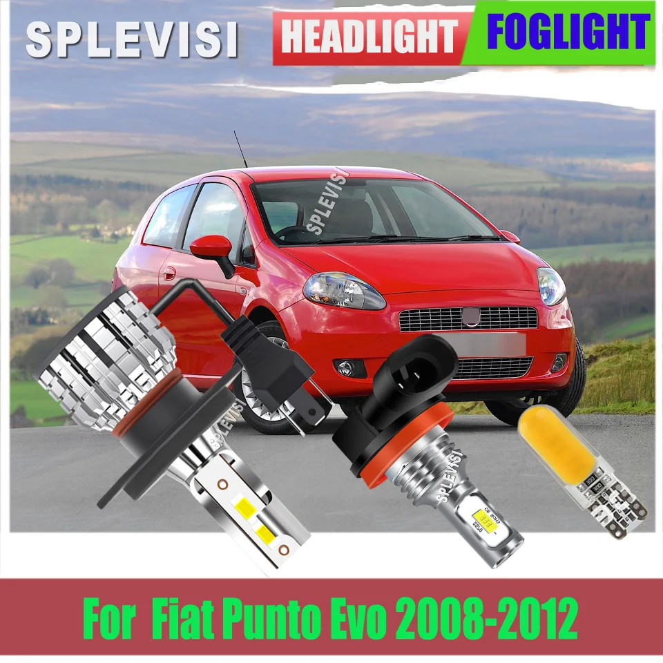 

H4 H11 Hi Low Beam Headlamp Side Bulbs 9-16v - ensure a safe and delightful driving For Fiat Punto Evo 2008 2009 2010 2011 2012