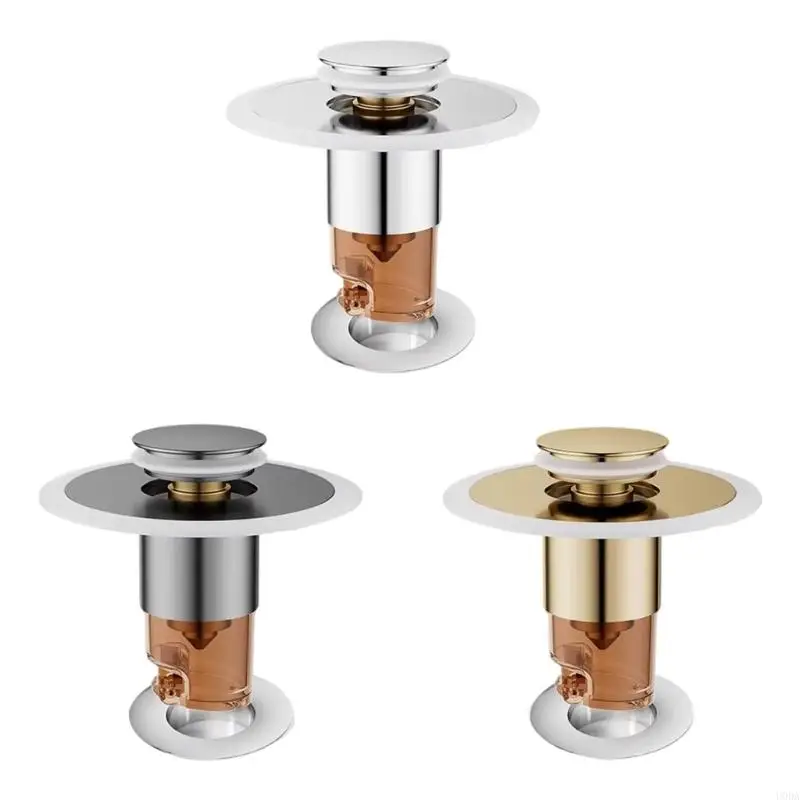 

Anticlogging Drain Filter Sink Plug Wash Basins Sink Drain Stoppers Push Type Bounce Cores Sink Drain Strainer Enduring