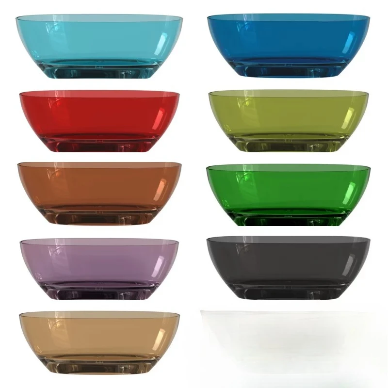 

Transparent resin bathtub Household freestanding integrated crystal oval bathtub