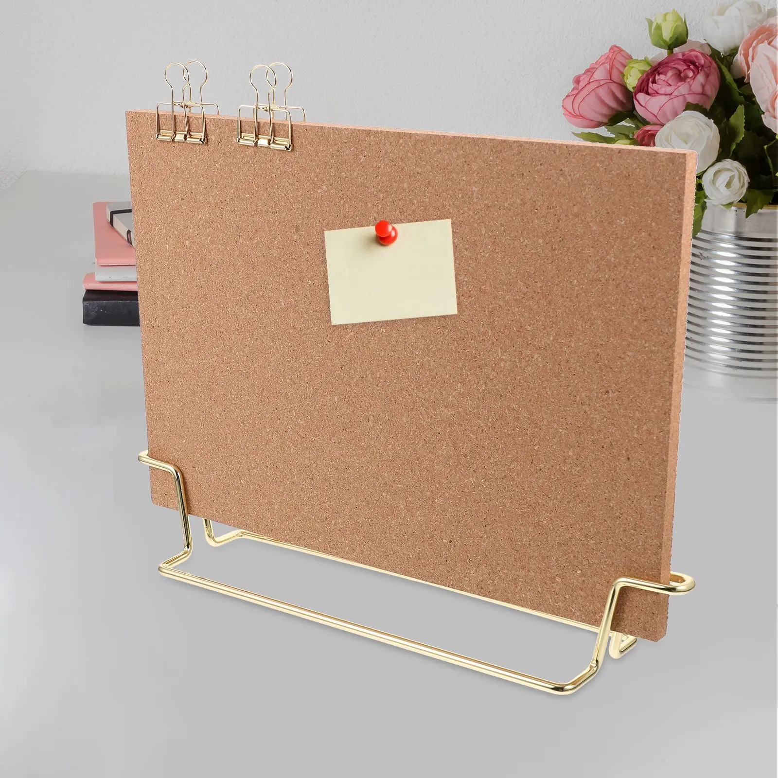 Small Bulletin Board for Desk Message Cork Office Note Photo Wall Display Bracket Boards Pictures Needle Plate Child