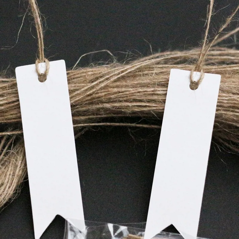 Easy to Write On White Paper Labels, 32 pcs, Wedding Favor Labels, Pre-Punched Hanging Hole for Party Valentines Tags