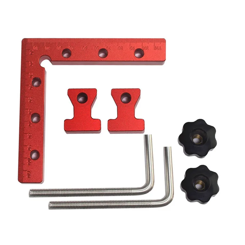 90 degree L-shaped auxiliary fixture woodworking aluminum square right angle clamping positioning panel fixing clamp tool