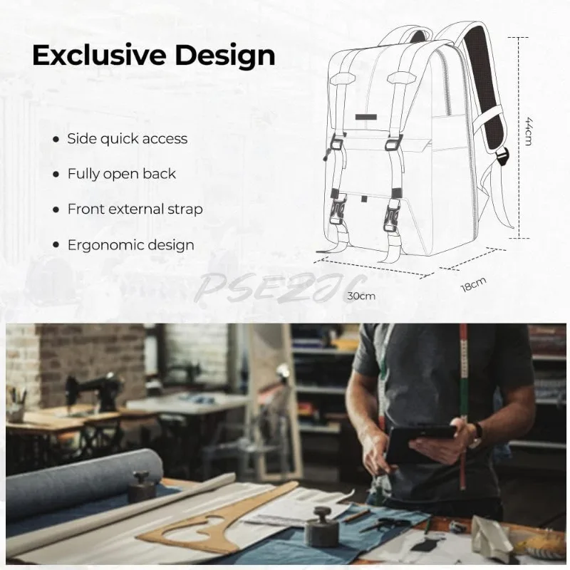 Shoulder Travel Backpack 15.6/16 Inch Computer Camera Backpack Photographer Specific Photo Bag