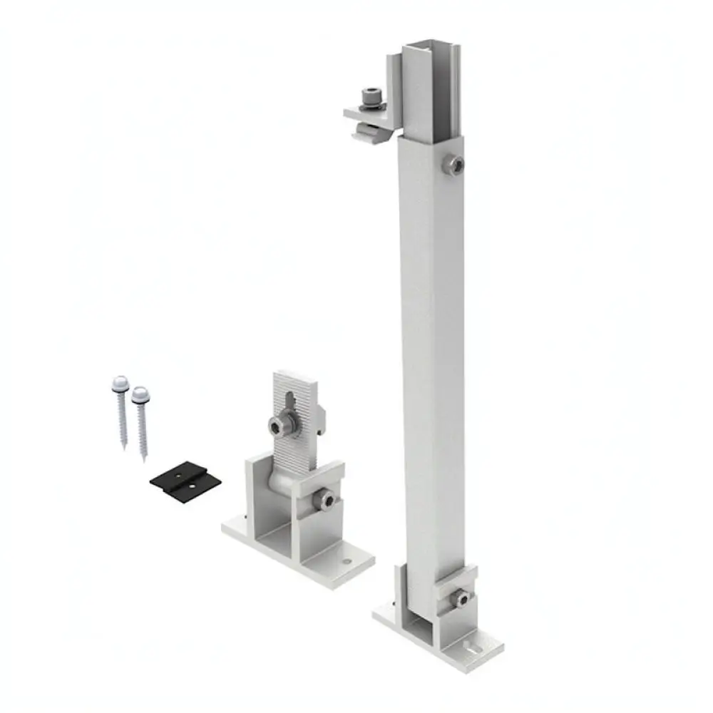 Photovoltaic Solar Panel Mount Aluminum Alloy Front Foot Bracket For Tin Metal Tile Roof Installation Hardware