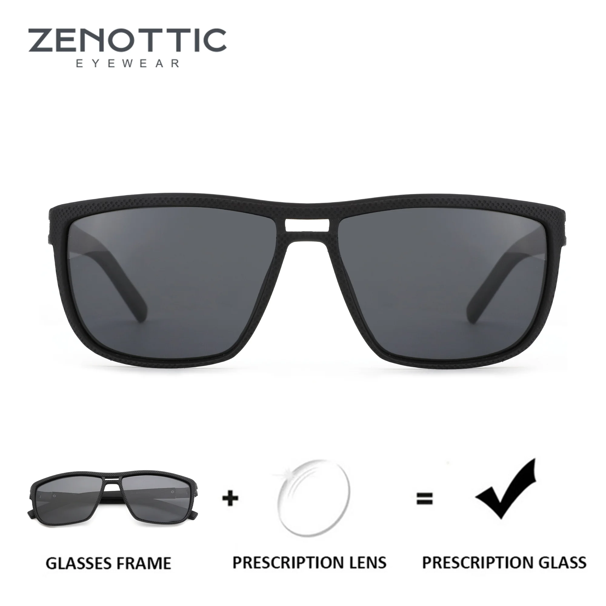 

ZENOTTIC (размер M) трендовые спортивные поляризационные солнцезащитные очки-авиаторы TR90 по рецепту для мужчин, оптические солнцезащитные очки UV400