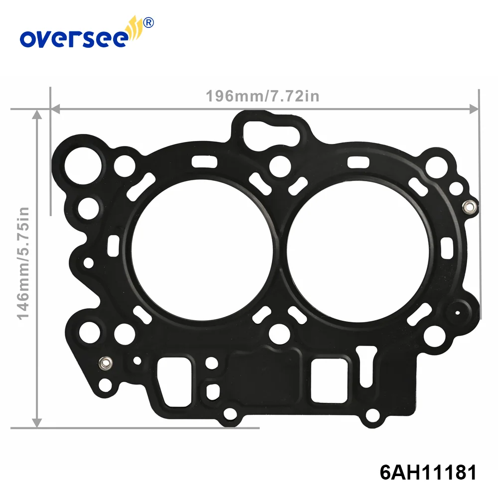 

6AH-11181 Прокладка головки блока цилиндров для 4-тактного подвесного двигателя Yamaha 20HP F20 F15C Parsun F20-05000001 6AH-11181-00