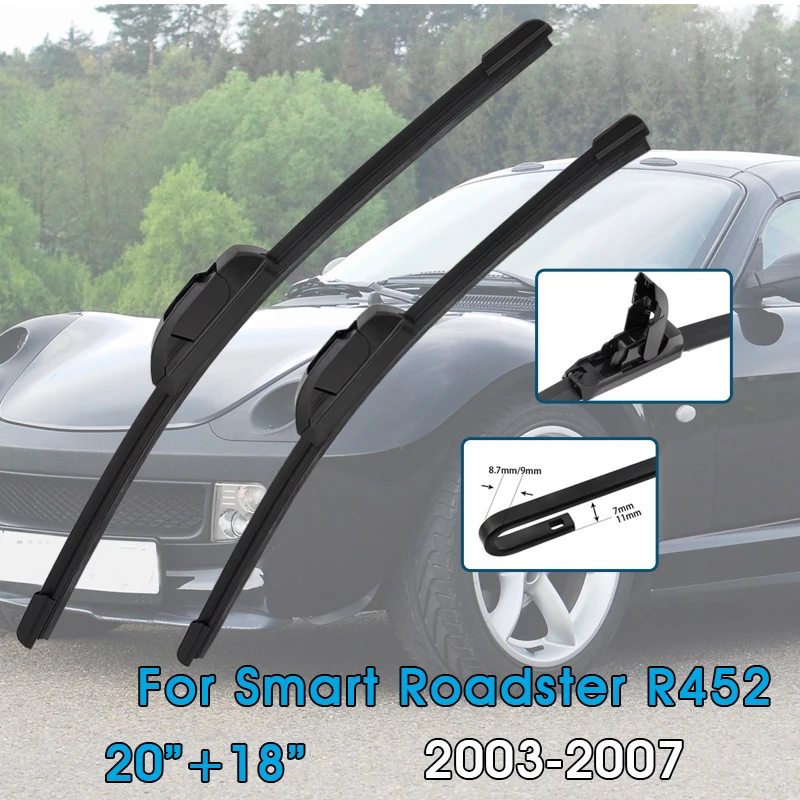Auto Wischer Klingen 20 "+ 18" Für Smart Roadster R45 2005-2007 Windschutzscheibe Windschutz Frontscheibe Klingen auto Zubehör