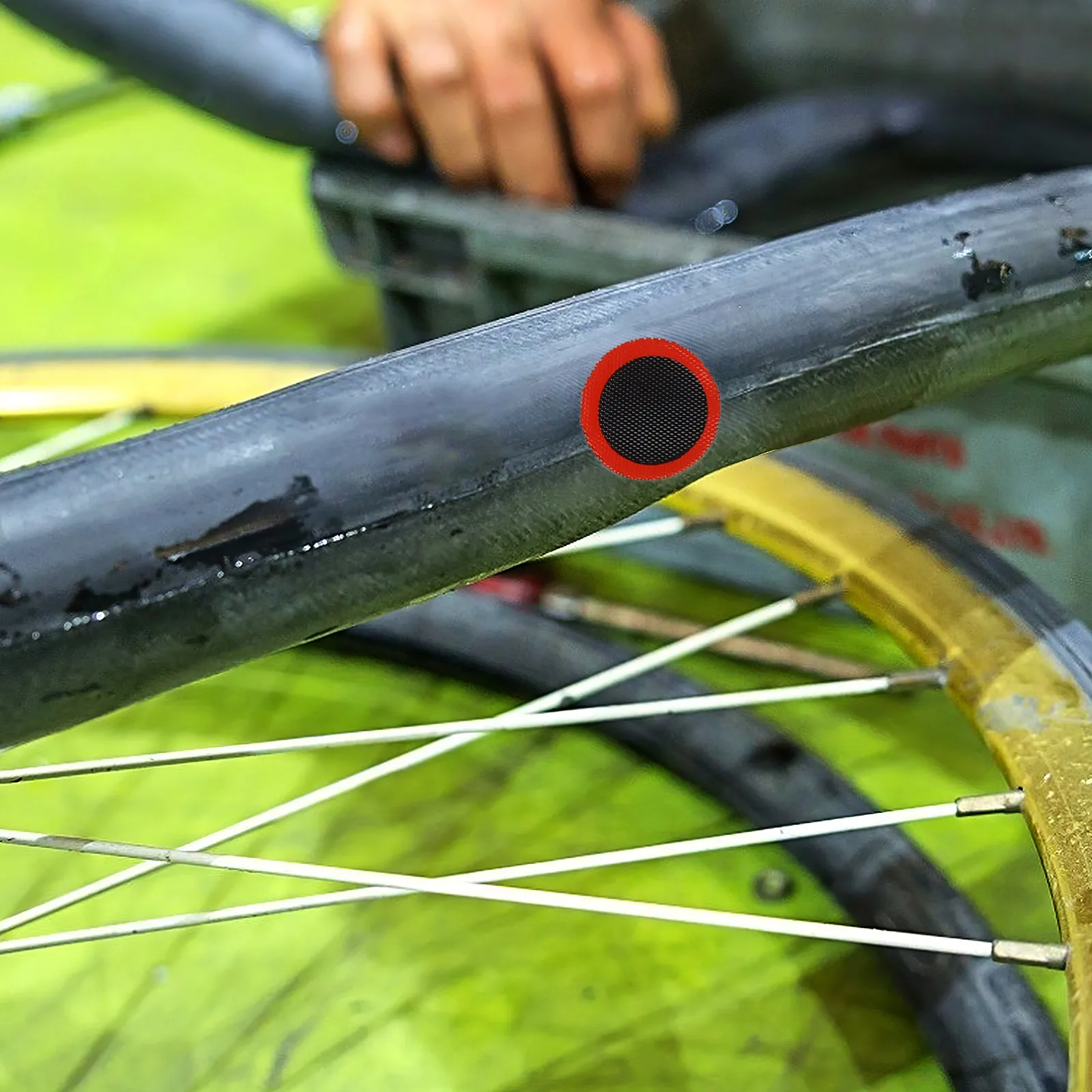 

192 шт. комплект для ремонта велосипедных шин, нашивки из натурального каучука, сильная адгезия, эффективная для горного дорожного велосипеда