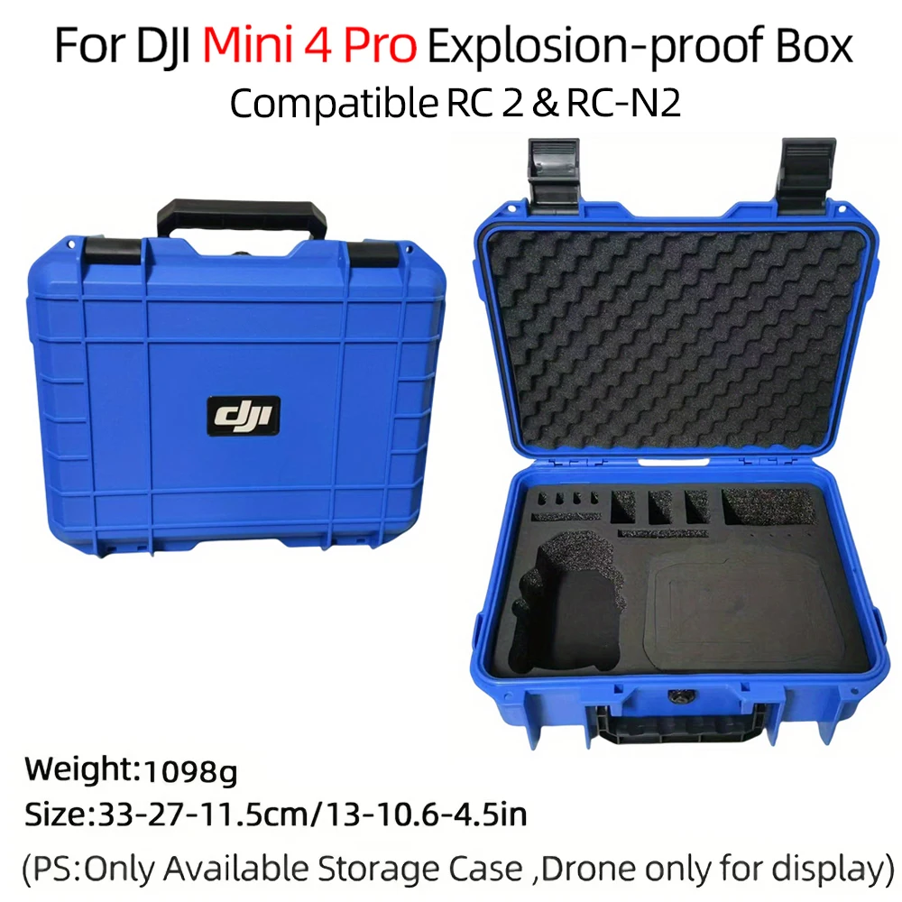 Voor DJI Mini 3/4Pro Case Mini 4 Pro Explosieveilige Case Mini 4 Pro Tas Draagbare Waterdichte Doos Harde Shell Grote Capaciteit Case
