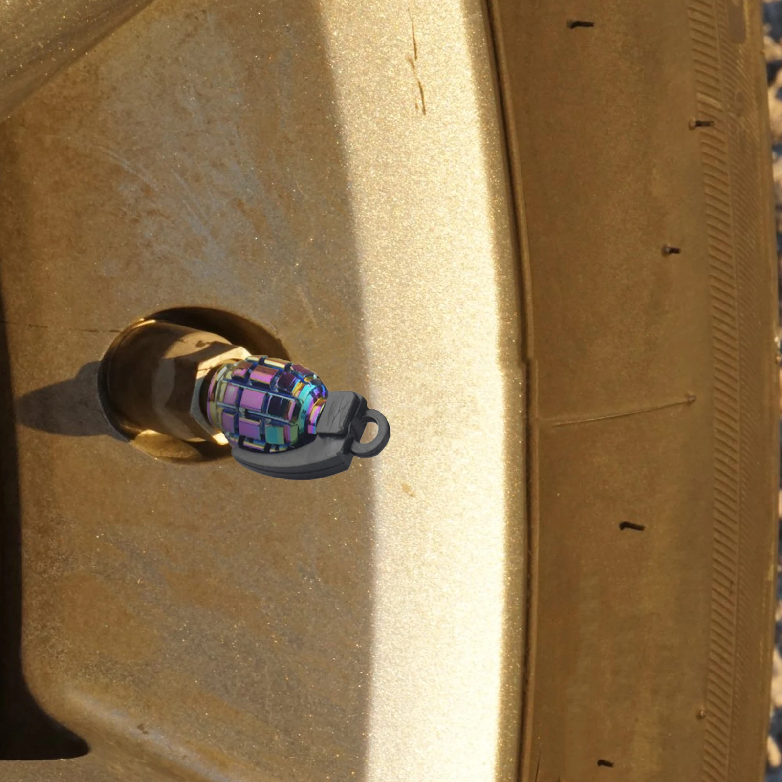 

4Pcs Heavy Duty Tire Caps for Car Scratch Resistant Metal Valve Stem Covers Auto Accessories Set Car Tire Cap Air Nozzle Cap