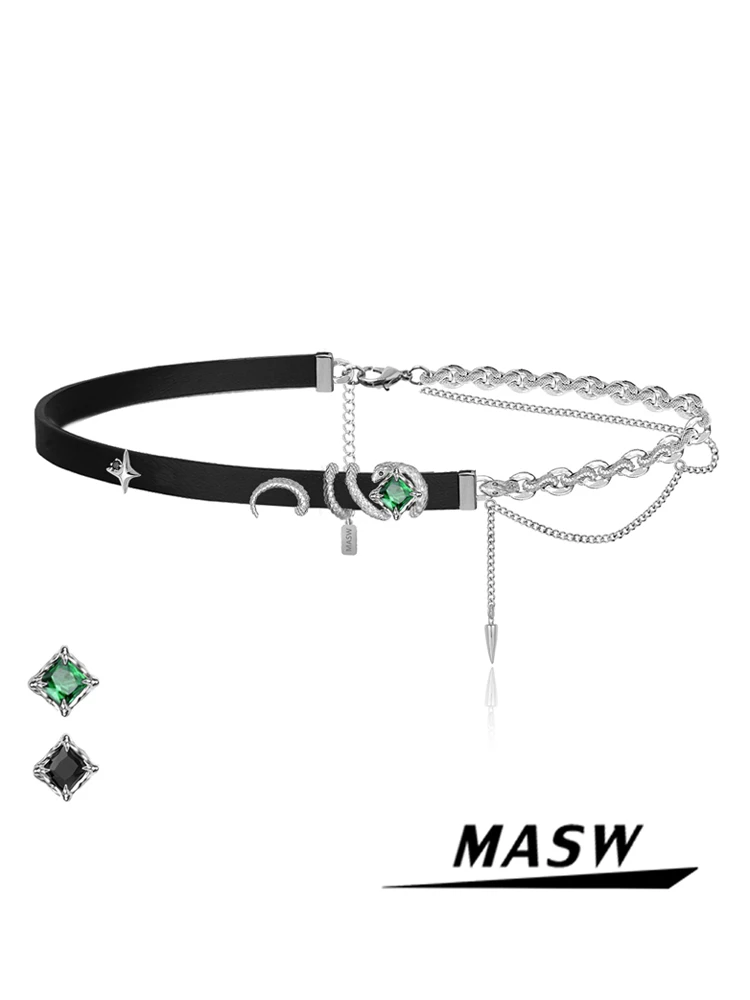 MASW Sweet Cool Collar Spice Girl Niche Necklace Light Luxury Premium Sense Collarbone Chain