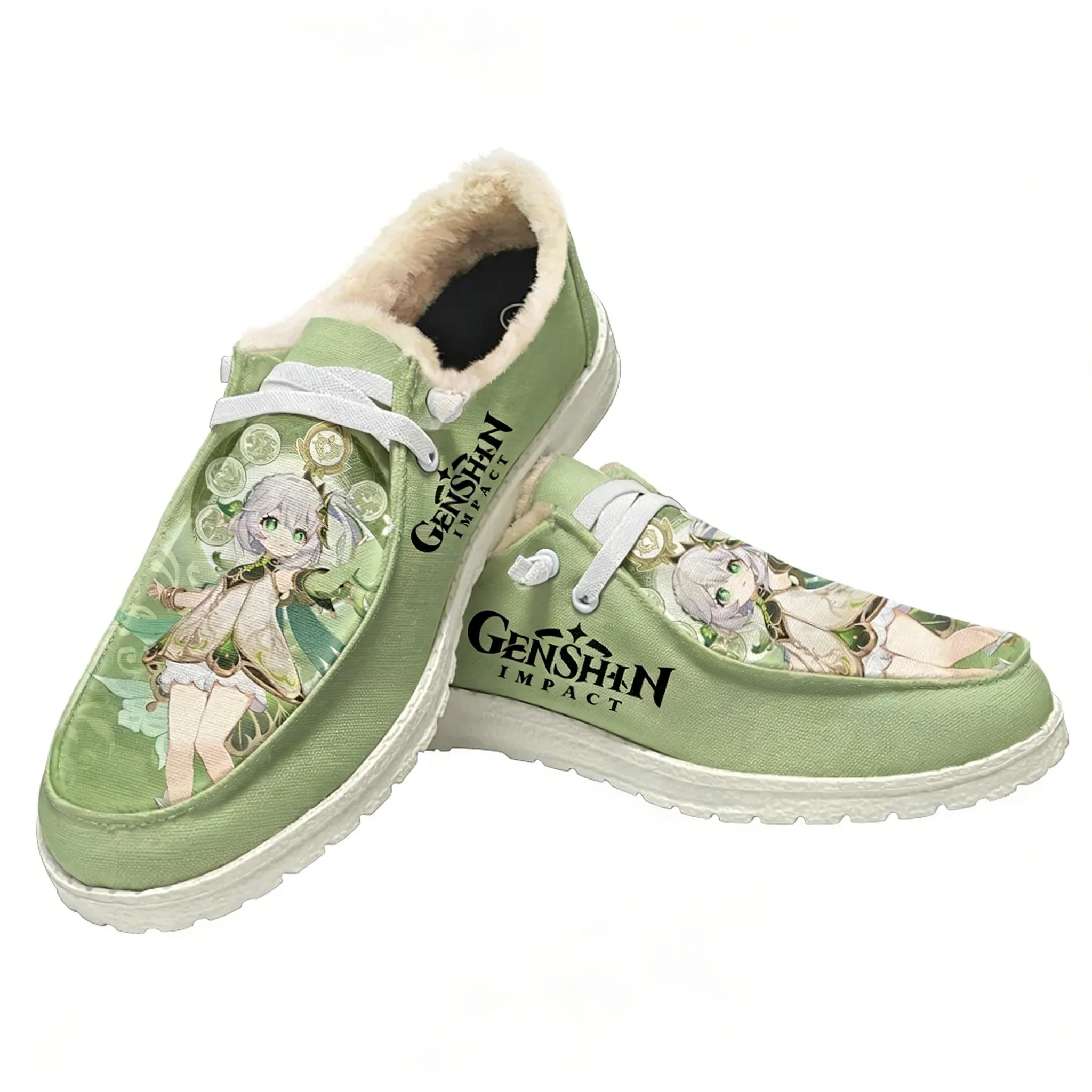Genshin Nahida Flat Shoe Mens Womens Warm Casual Shoe Indoor Outdoor Light Durable Comfortable Couple Shoe Cartoon Custom Shoes