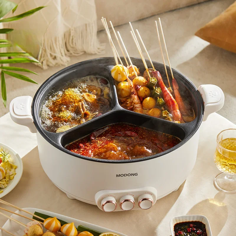 Yuanyang Electric Hot Pot Home Use Multi functional Integrated Large Capacity Dormitory Student  Frying Pot Small