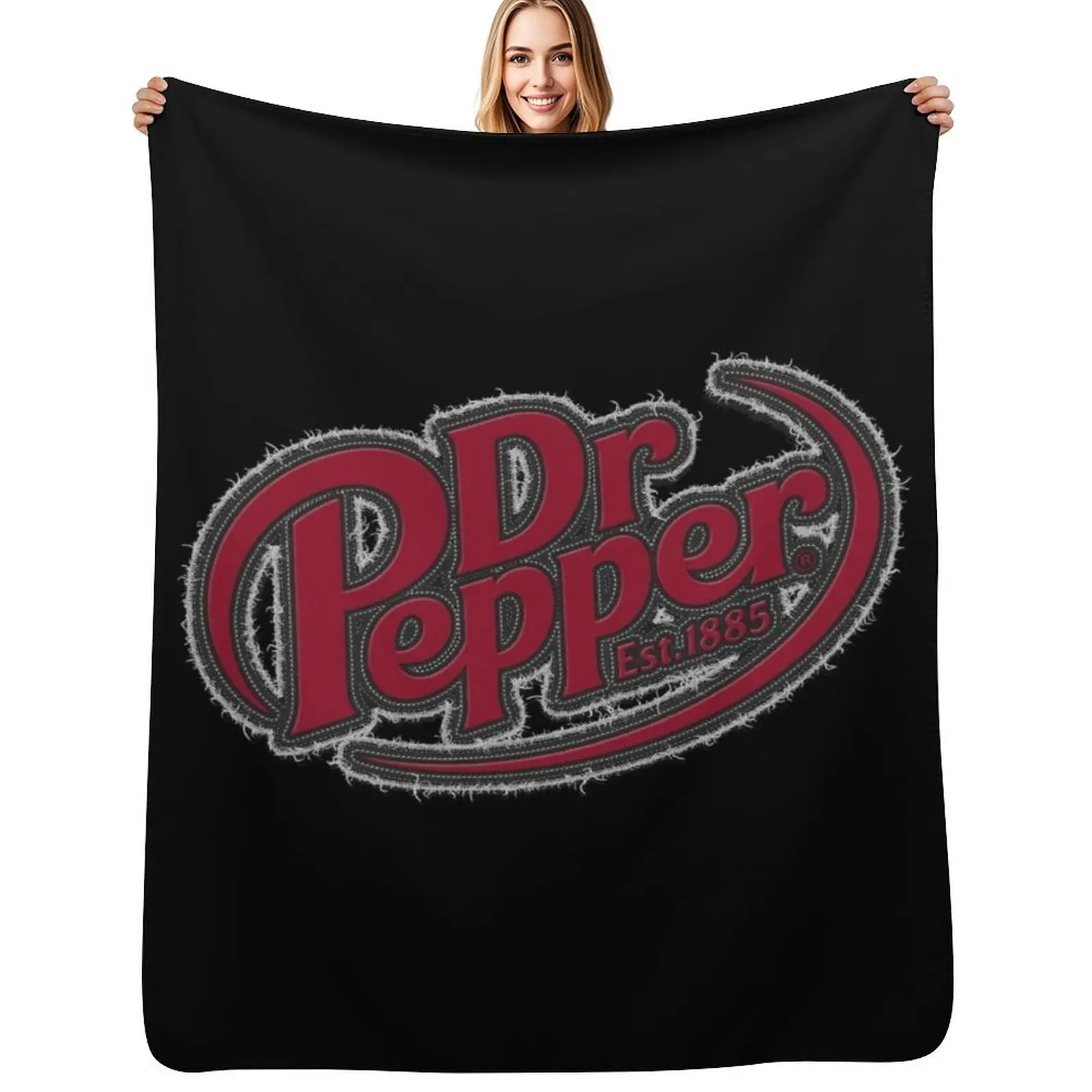 

est 1885 dr pepper Throw Blanket Air Conditioner Soft Blanket for Office Home