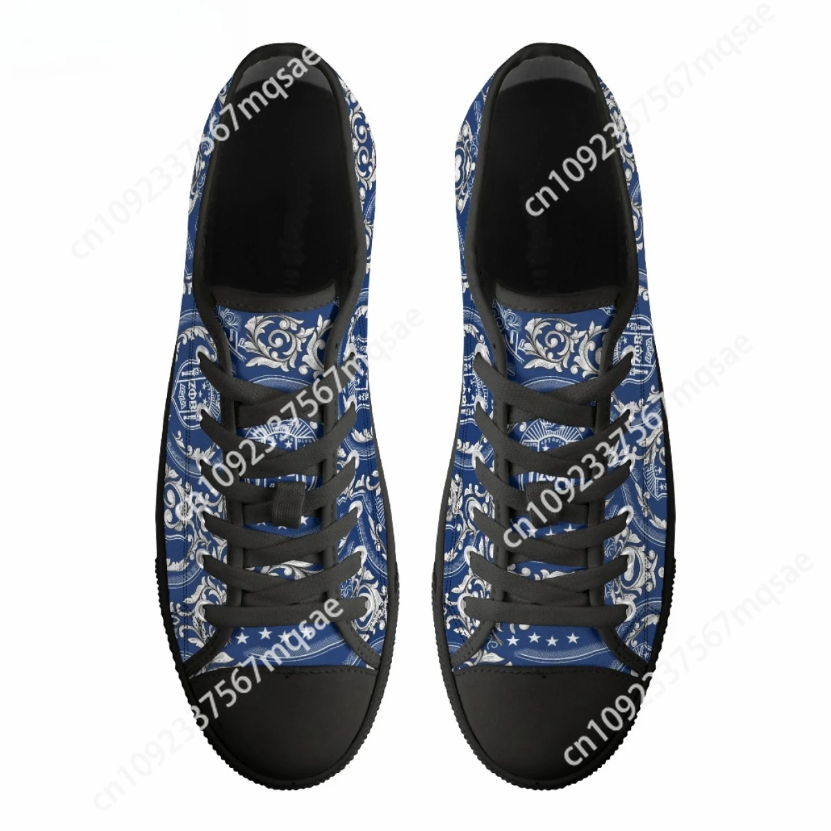 Women's Casual Flat Shoes New Hot Zeta Phi Beta Sorority 1920 Print Sneakers Street Fashion Classic Lace Up Low Top Canvas Shoes