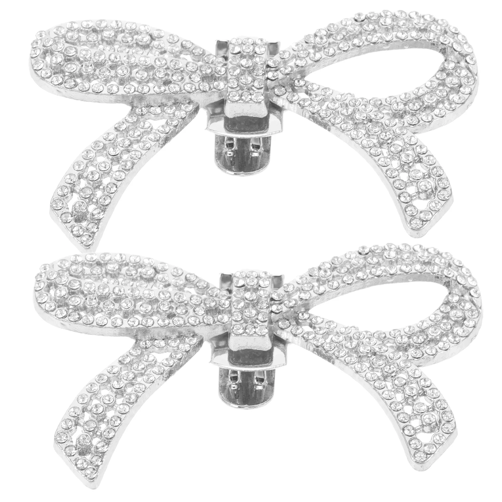 

Detachable Rhinestone Shoe Clips Silver Charm Bride Party Shoes Decoration Woman Crystal Buckles Wedding Accessories