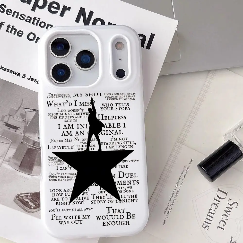 H-Hamilton Musical Lyrics Phone Case For IPhone 17 16 15 14 13 12 11 Pro Max Plus Mini Case Clear Jelly Shockproof Soft Cover