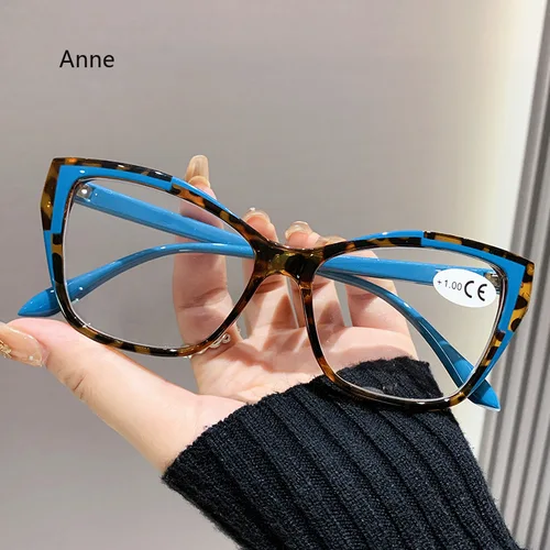 Imagen 2 del producto Nuevas gafas de lectura de moda para mujeres, hombres y mujeres, antiluz azul, prescripciones de visión de lejos, Vintage, ojo de gato, más dioptrías, presbicia
