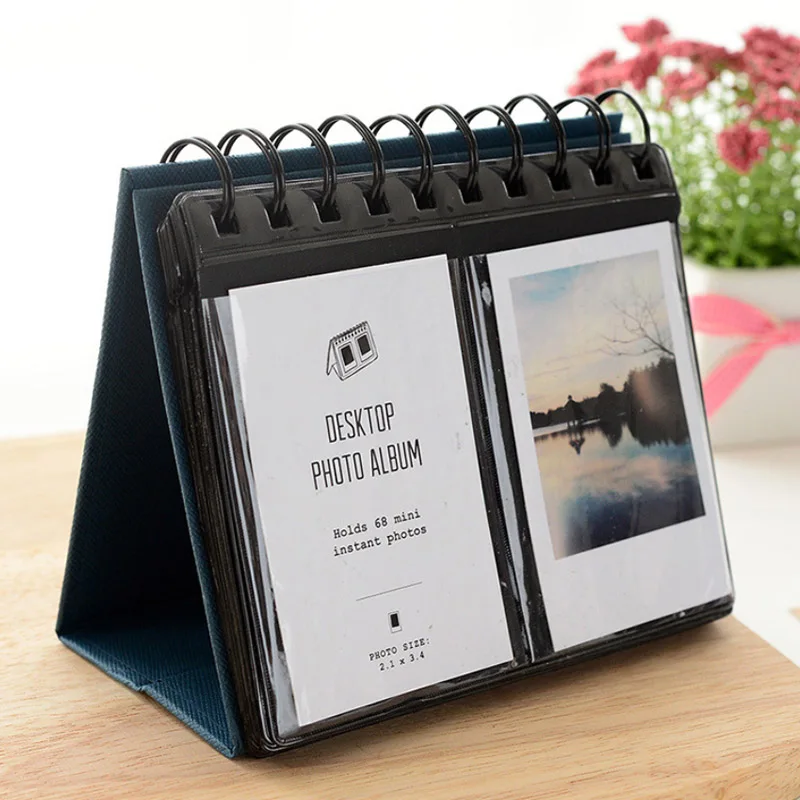 68 Pockets 3 Inches Photo Album Desk Calendar Album for Fuji Instant Mini 8 9 70 Polaroid Z2300 PIC-300P Film