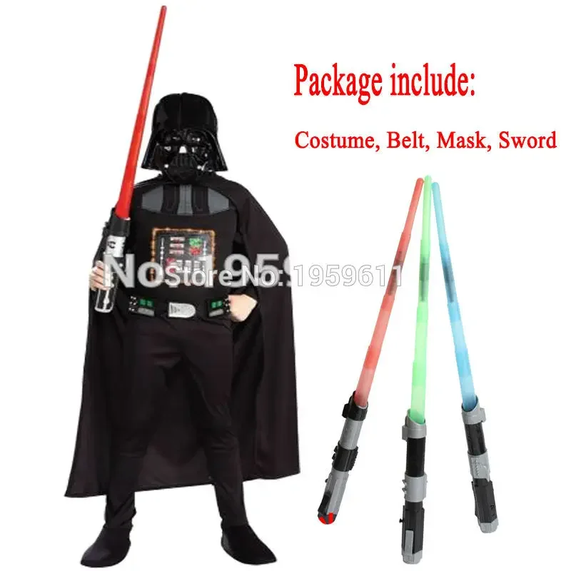 2020 new promo Darth cos sets kids boy cosplay costume suits Girl movie jumpsuit with swords