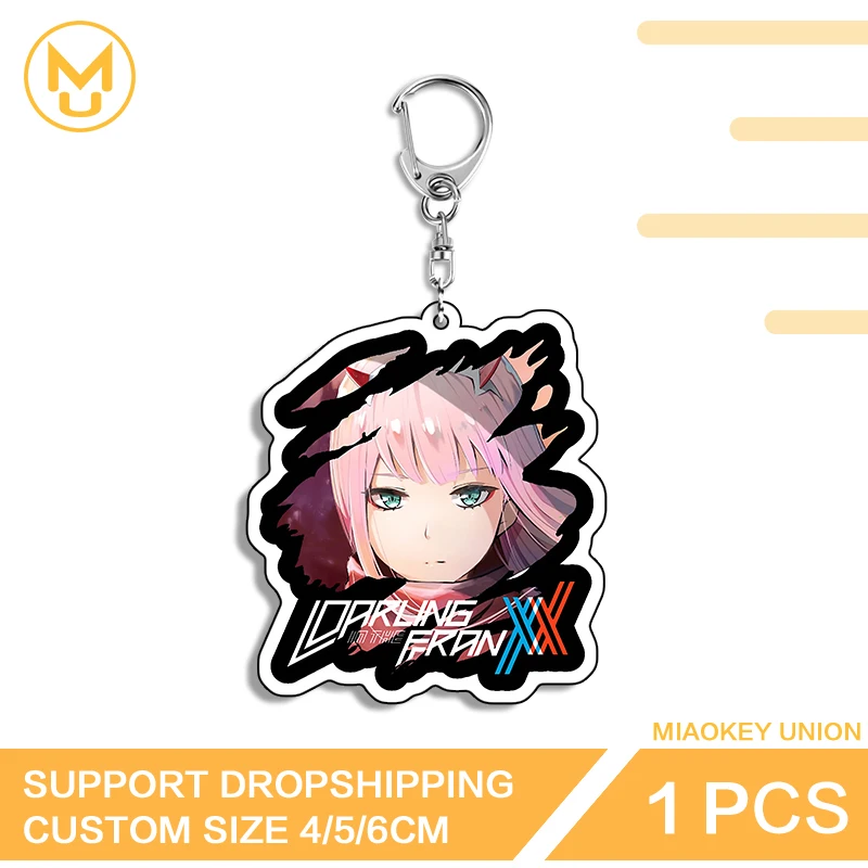 Tear Zero Two Beautiful Eye Catching Girl Double Sided Key Chains Fancy Premium Versatile Adorable High Quality Fashion Jewelry