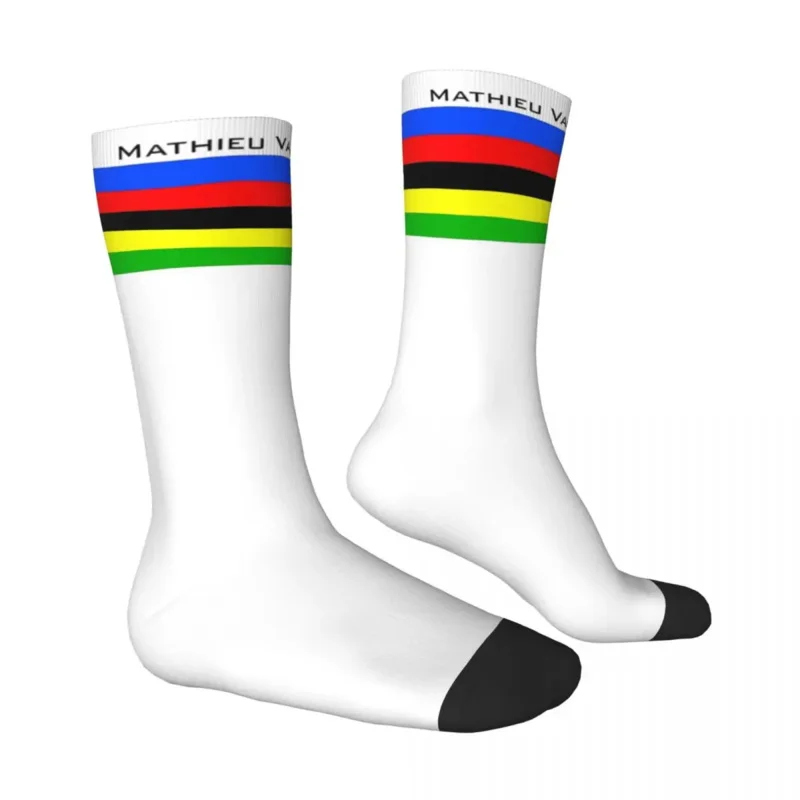 Y2K Mathieu Van Der Poel Cyclist MVDP Men Women Socks Windproof Novelty Spring Summer Autumn Winter Stockings Gift