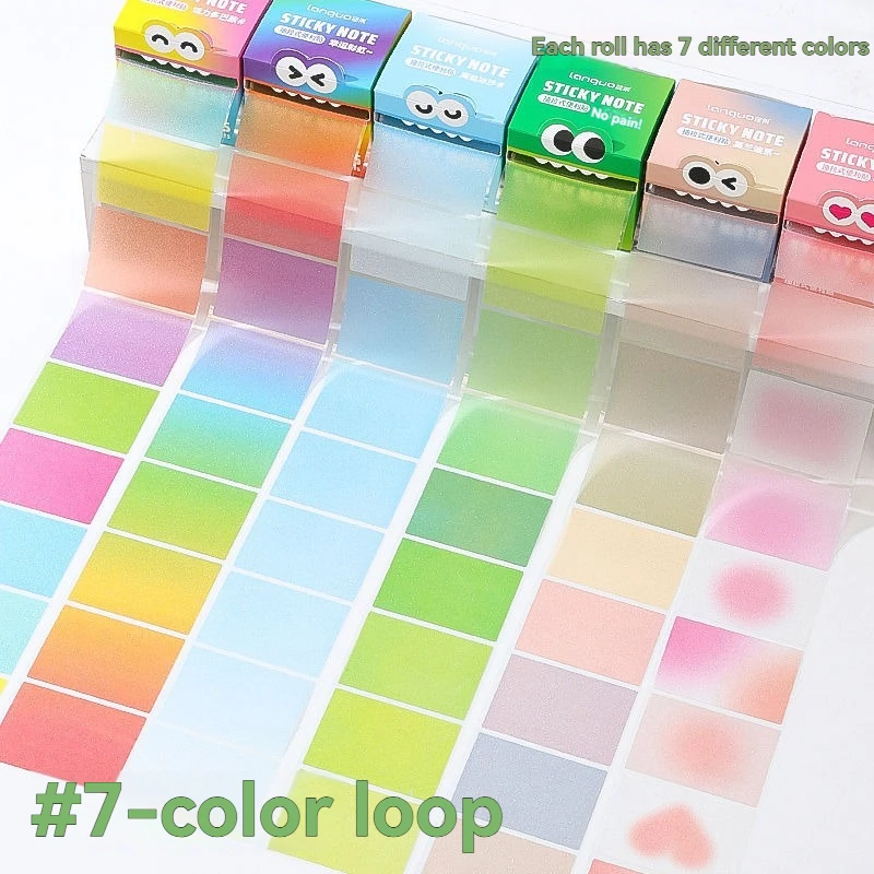 1PC Convenience Stickers Stationery Transparent Pearl Green Small Squares No Marks Quick Drying no Marks Sticky Notes High Aesth