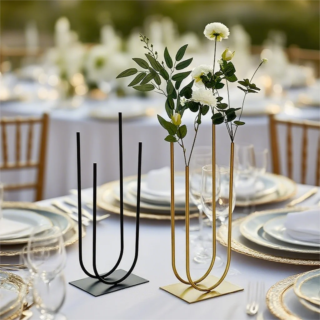 

Wedding Flower Stand Centerpiece | Metal Table Decor | 20 Inch Floral Arrangement Holder | Bulk 10pcs Custom Props