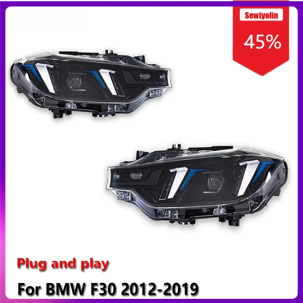 

Sewiyolin автомобильные светодиодные лампы фары в сборе для BMW F30 F35 F31 2012-2019 авто противотуманные DRL тормозные указатели поворота