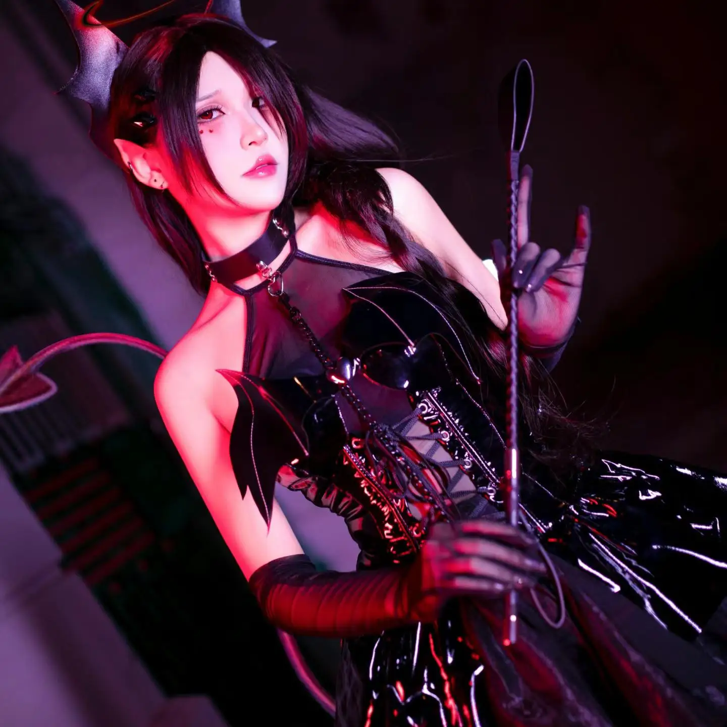 

Sexy Gothic Sle loween Par Performance Costume Tempting k Little Devil Theme Nightclub Attracting Outfit 2024 New A...