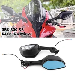 For QJMOTOR SRK800RR SRK 800RR SRK 800 RR Motorcycle Accessories With LED Turn Signal Rearview Mirror Convex Mirror Side Mirror