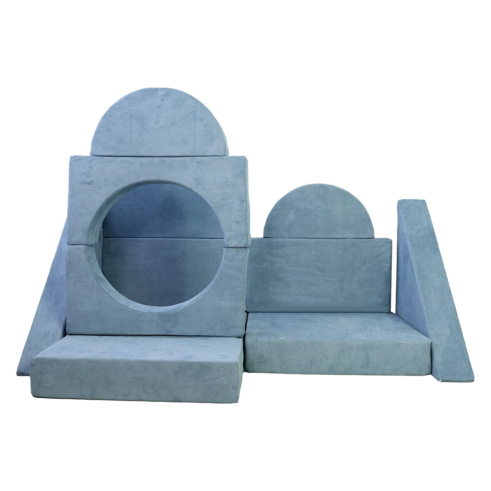 Castle Design Sofa Child Living Room Furniture Suede Cover Sectional Floor Couch Kid Sofa Couch