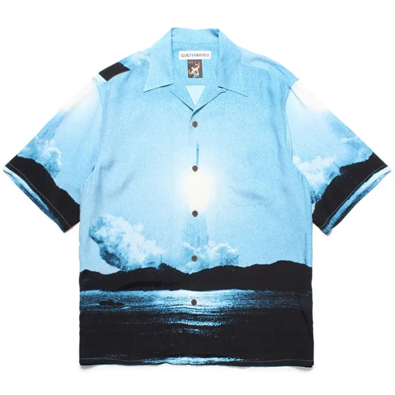 WACKO MARIA Heavy Duty Brand Heavenly Tokyo Photography Works Hawaii Short Sleeve Shirt Summer High-end Shirt