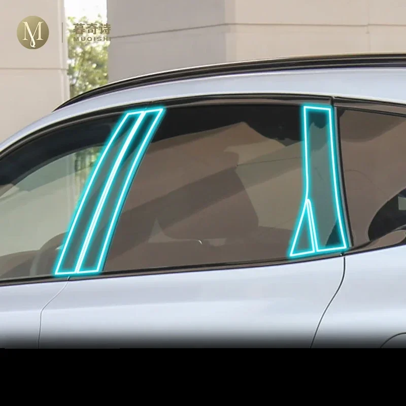 

For BYD Don DM 2018-2021 Car Exterior PPF transparent Paint protective film TPU Anti scratch BC Window pillar strip film refit