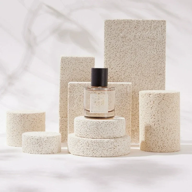 INS Texture Bricks Stones Geometric Stairs Cylinder Block Beauty Jewelry Perfume Product Display Photography Props