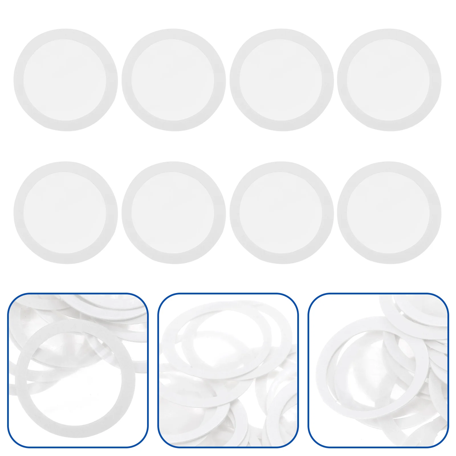 50 PCS Kazoo Flute Diaphragm Transparent Diaphragms Gifts Guitar White Professional Plastic Abs Membranes for