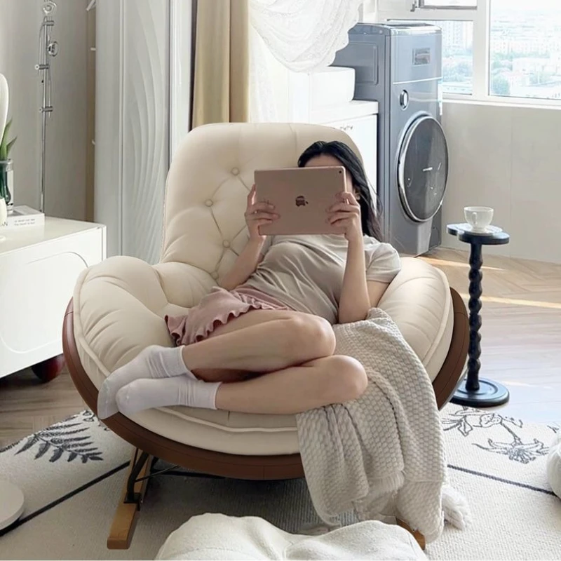 Rocking Chair Sofa Stools Reclining Sleeping Detachable Washable Adult Living Room Sofas Home Balcony Lazy Person Rocking Chairs
