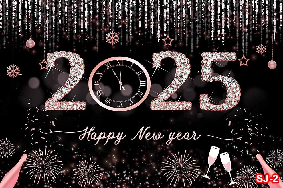 2025년 새해 복 많이 받으세요 크리스마스 사진 촬영 장식 배경 축하 파티 가족 포스터 사진 스튜디오