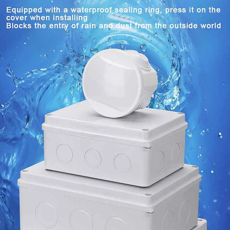 ABS Electrical Junction Box DIY Power Control Case IP65 Waterproof For Cable Wire Connection Enclosure For Indoor/Outdoor