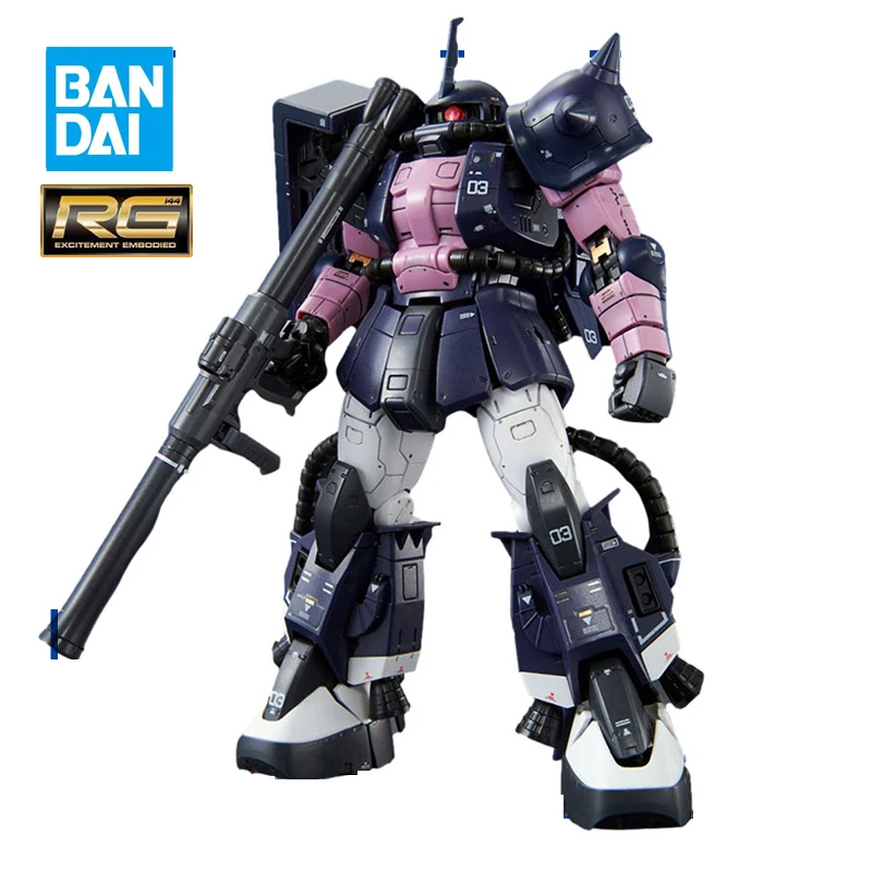 BANDAI MOBILE SUIT PB RG 1/144 MS-06 R-1A Black Tri-stars Zagu 2 Gundam Model Assembly Action Toy Figures Christmas Gift