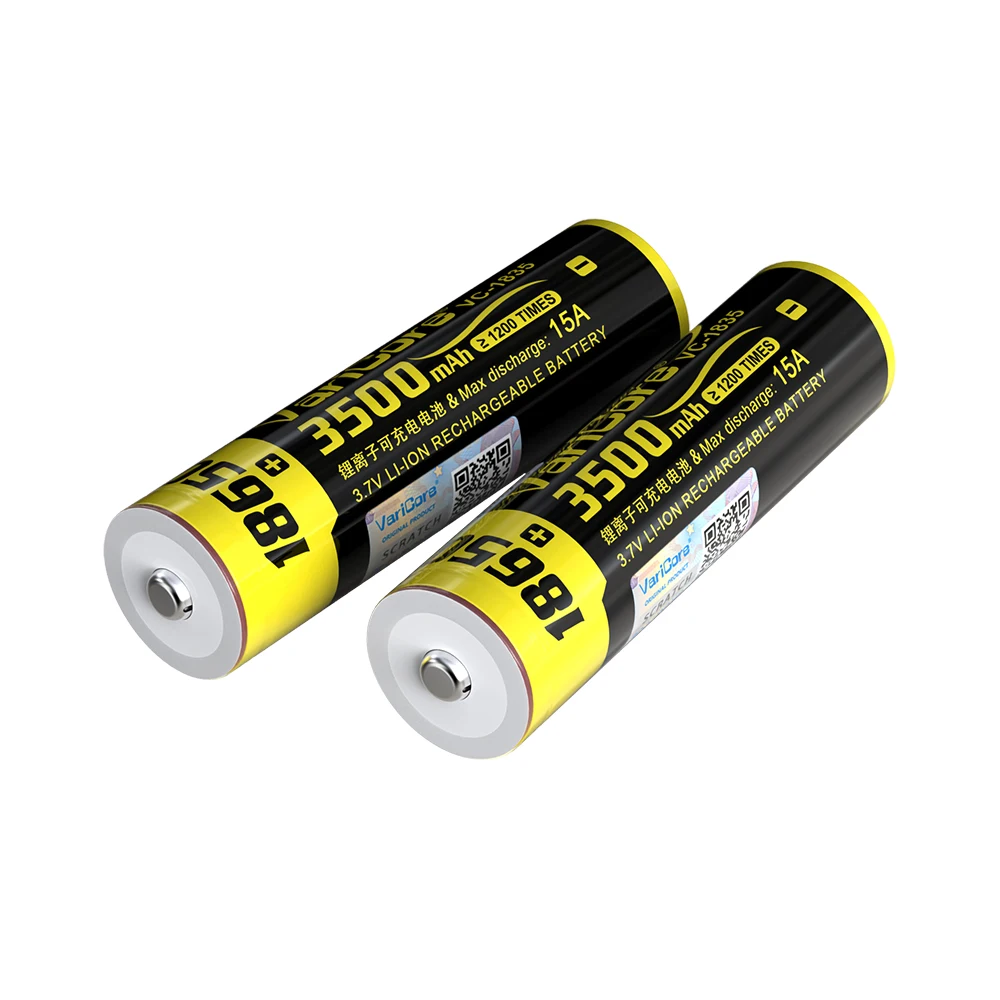 VariCore VC-1835 18650 Battery 3.7V 3500mAh High Capacity Rechargeable Li-ion Protected Battery for Flashlight Vape Power Tools
