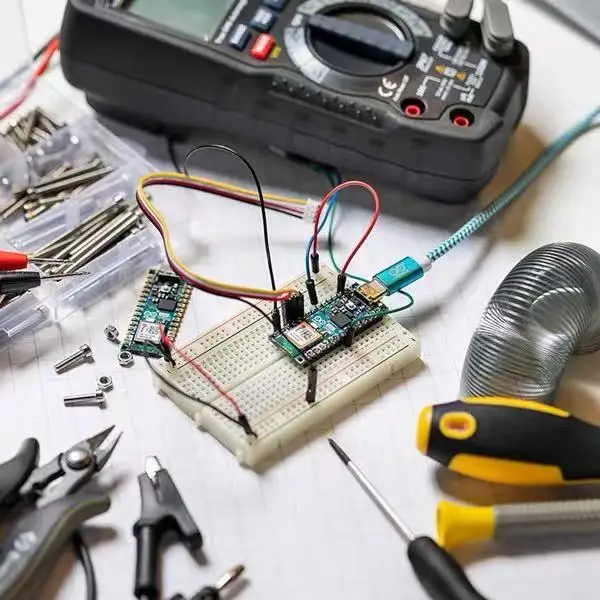 Płytka rozwojowa Arduino Nano ESP32 z mikrokontrolerem montowanym na pinie obsługuje sterowanie głównym WiFi Bluetooth