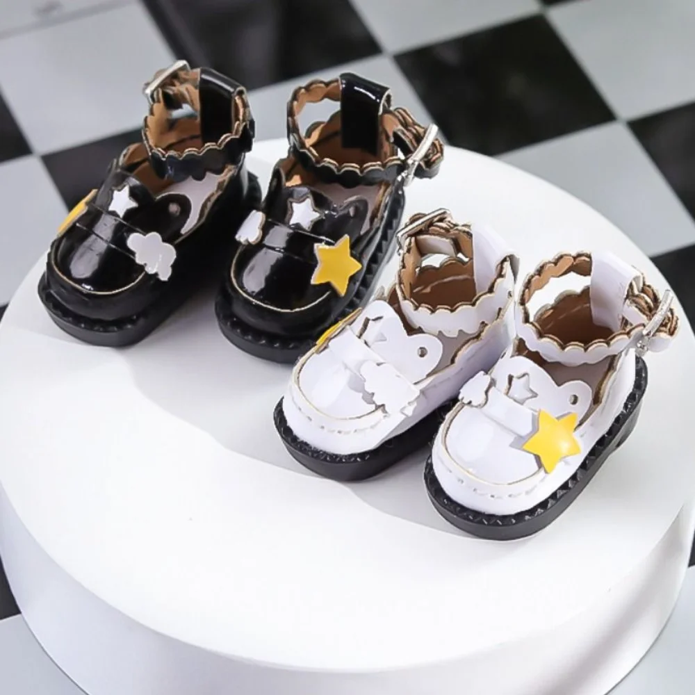 1 par de zapatos de uniforme OB11 de cuero PU ligeros DIY DOD Y hireoxing zapatos de muñeca 1:12 Mini muñeca botas de cuero juguetes para niños