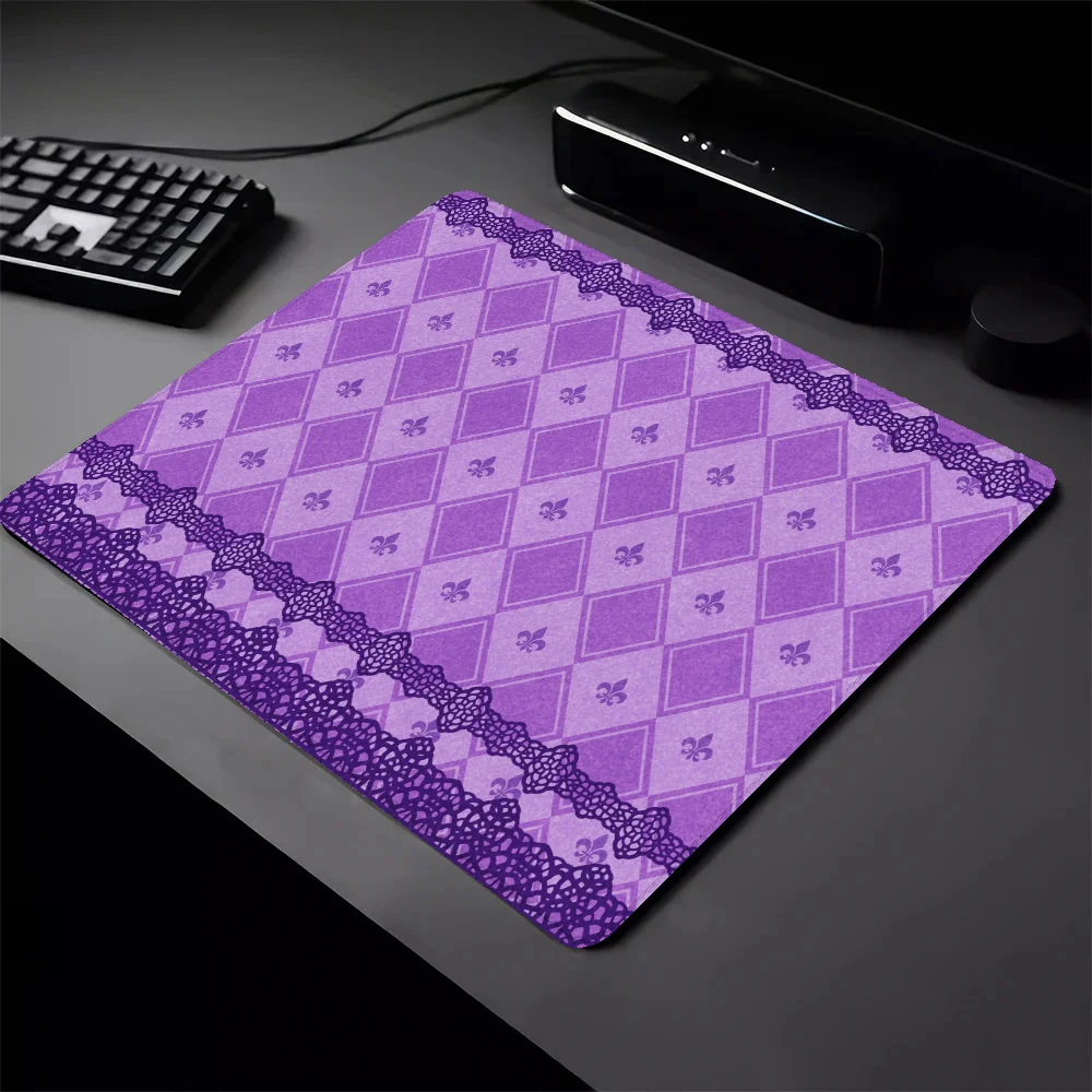 Mouse Pad sem fio pequeno com padrão de renda, Gaming Mouse Pad, Gamer Rubber Mat, Acessórios para PC, Deskmat, Table Mats